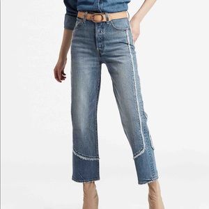 Levi’s Ribcage Straight Ankle Fringe Jeans